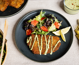 Beef Milanesa with Aji Verde